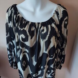 G by Giuliana Black and Cream Blouse